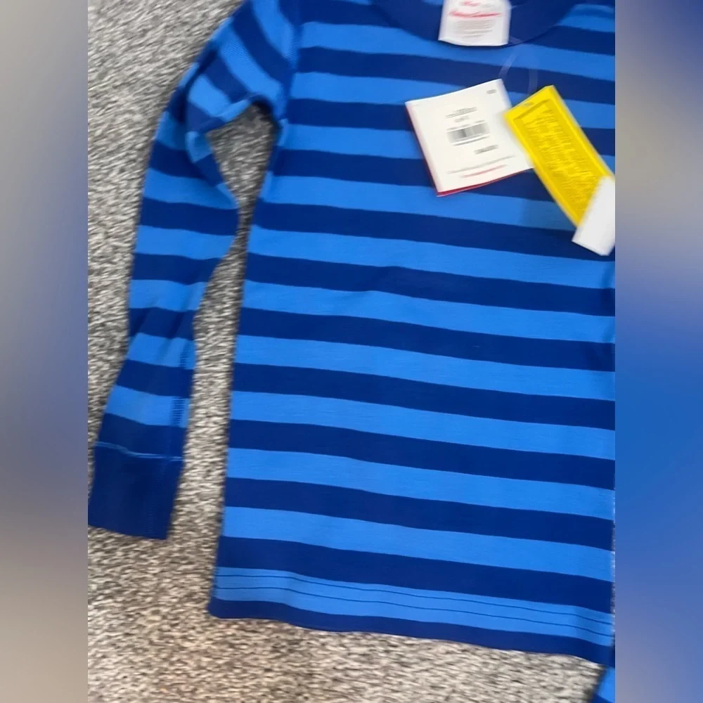 Hanna Andersson Blue Striped Pajama Set